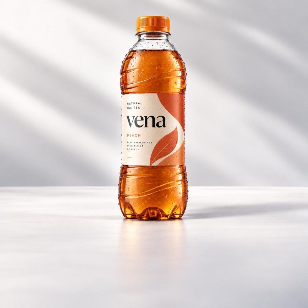 PET-fles met kunststof schroefdop voor ready-to-drink dranken